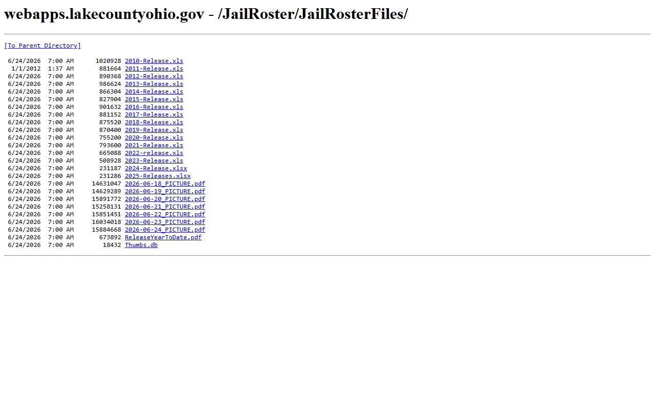Lake County jail roster file directory for inmate population lookup