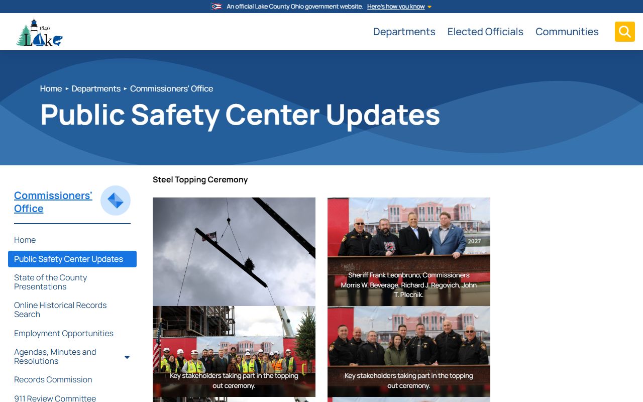 Lake County inmate population replacement Public Safety Center construction update